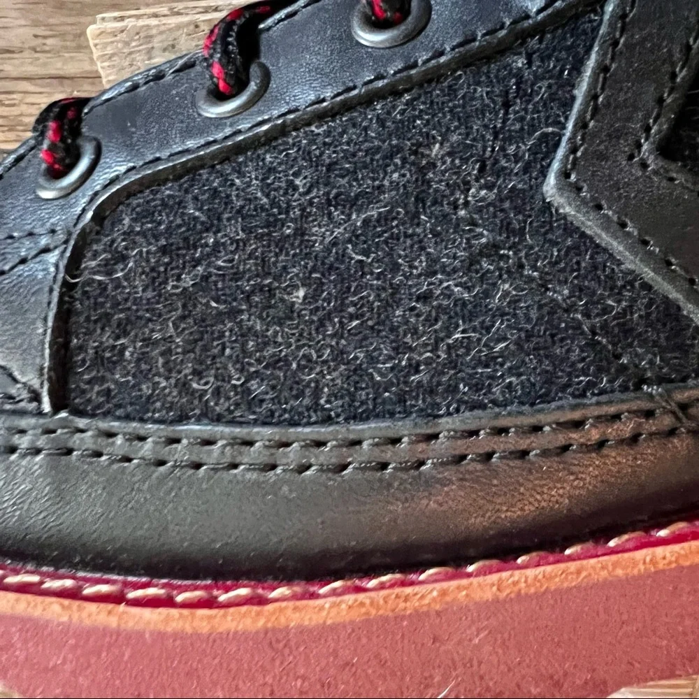 Converse Black and Red High-Top Boots
